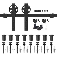 Barn Door Hardware I - Shaped Rollers Track Rail 2.5m - The Shopsite