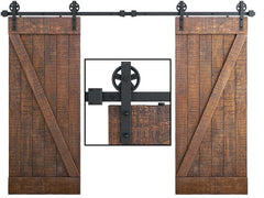 Barn Door Hardware I - Shaped Rollers Track Rail 3.6M - The Shopsite