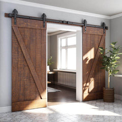 Barn Door Hardware I - Shaped Rollers Track Rail 3.6M - The Shopsite