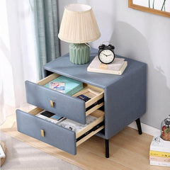 Bedside Table Nordic Modern Wooden 2 Drawer - The Shopsite