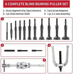 16Pcs Bearing Extractor Blind Hole Inner Internal Bushes Puller Set - The Shopsite