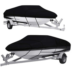 Boat Cover Heavy Duty Black 12Ft to 14FT