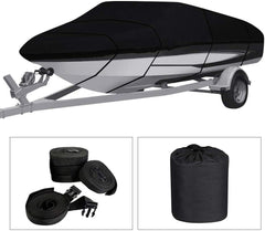 Trailerable Boat Cover Boat Cover 600D 16ft Black
