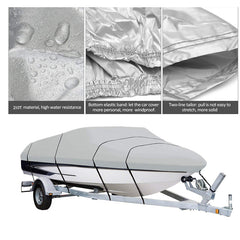 Boat Cover Trailerable Heavy Duty Boat Cover Silver 17Ft to 19FT