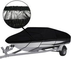 Boat Cover Heavy Duty 600D 20ft Black - The Shopsite