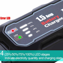 Car Battery Charger 12V 1500mA Smart Battery Charger - The Shopsite