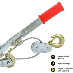 Cable Winch Wire Power Puller 2T / 4000lb - The Shopsite