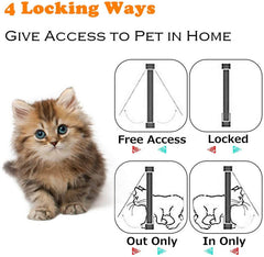 Cat Door Waterproof 4-Way to Lock - The Shopsite