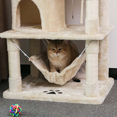 Cat Tree 150CM with Scratching Posts Hammock - The Shopsite