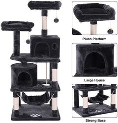 Cat Tree House with Scratching Posts Hammock - The Shopsite