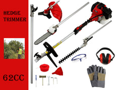 High-Powered 62Cc Brush Weed Cutter Saw Hedge Trimmer 4 In 1