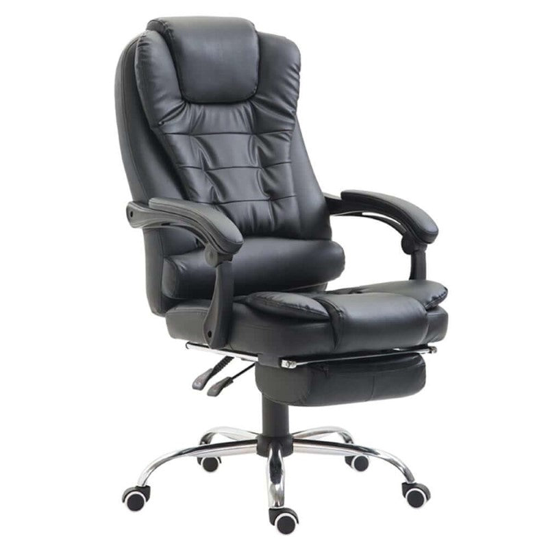 Office Chair with Footrest Black - The Shopsite