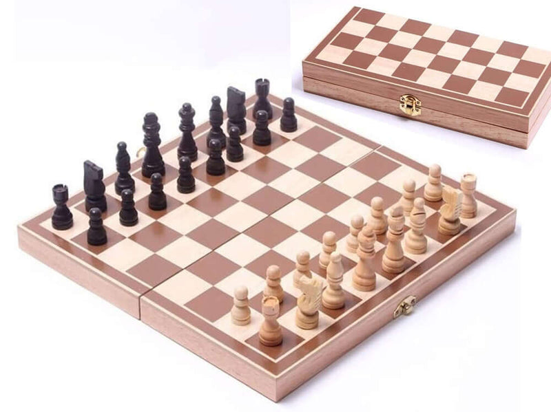 Chess Board Set Folding Wooden - The Shopsite