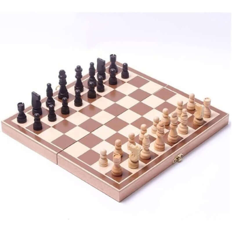 Chess Board Set Folding Wooden - The Shopsite