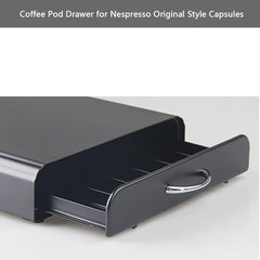 Nespresso Coffee Capsule Organiser Shelf Tray for 36 Pods Dolce Gusto Matte Black Pod Holder