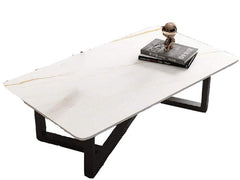 Coffee Table Marble Texture Modern Stone Living Room Furniture - The Shopsite