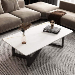 Coffee Table Marble Texture Modern Stone Living Room Furniture - The Shopsite