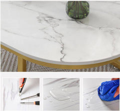 Coffee Table Marble texture Top - The Shopsite