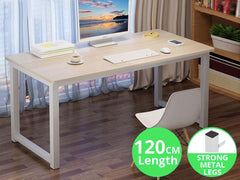 Computer Desk 120Cm White - The Shopsite