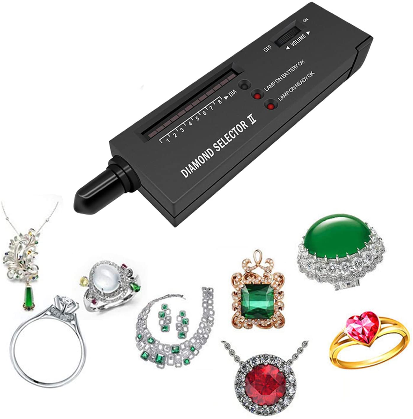 Diamond Tester Pen High Accuracy Diamond Selector Detector Gemstone Jewelry  Testing Tool with Case for Novice Expert 