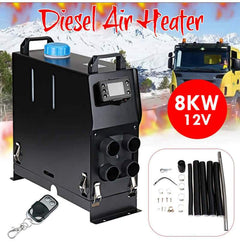 8Kv 12V Portable Diesel Air Heater Tank Lcd Silencer - The Shopsite