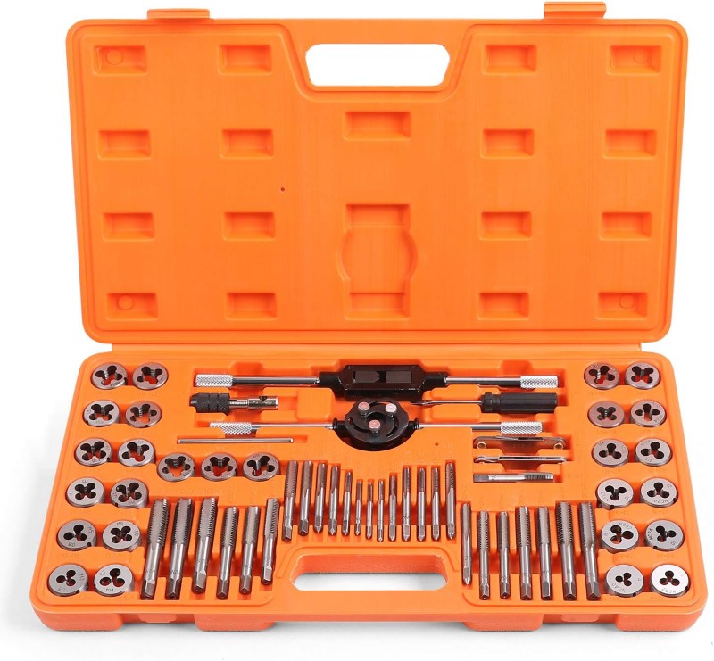 60pcs Tap and Die Set SAE Inch and Metric Sizes