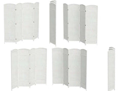 4 Panels Room Divider Screen White Folding screen - The Shopsite