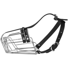 Dog Muzzle Dog Muzzle Wire Basket Amstaff Pit Bull Metal Mask Adjustable Leather Straps - The Shopsite