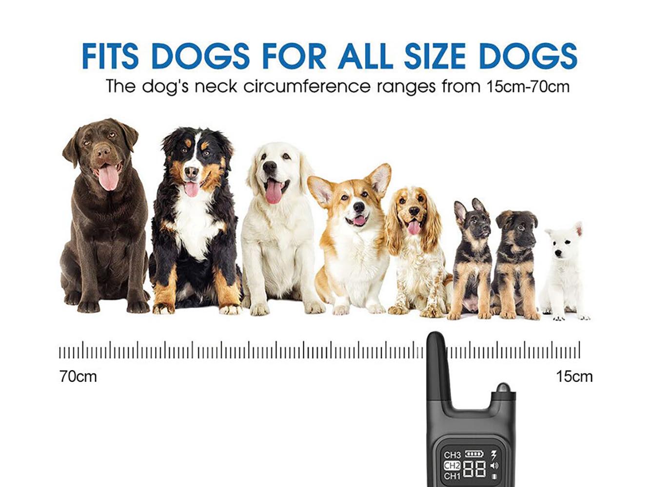 Rechargeable Electric Pet Dog Training Collar for 2 Dogs - The Shopsite