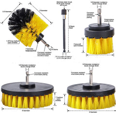 Drill Brush Attachment Set Power Scrubber Brush Cleaning Kit 3pcs - The Shopsite