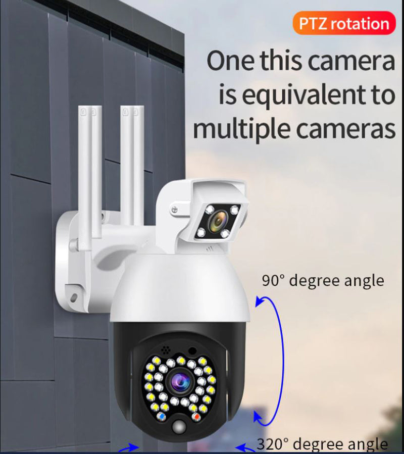 Wireless Security Camera Ptz Dual Lens 1080P - The Shopsite