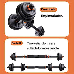 6-in-1 Adjustable Dumbbells & Barbell Set (40Kg)