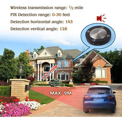 1/2 Mile Solar Driveway Alarm Motion sensor Wireless Motion Alert - The Shopsite