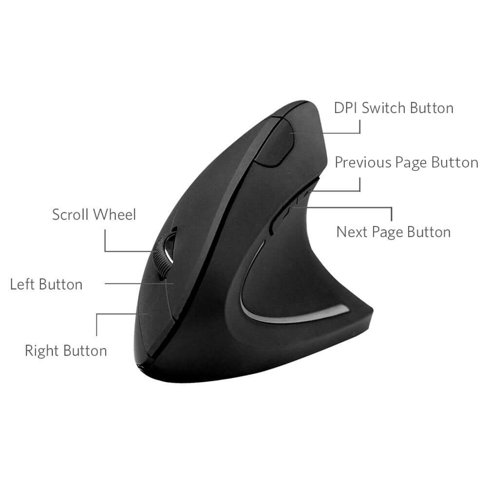 Ergonomic Mouse Wireless Vertical Mouse 2.4G - The Shopsite