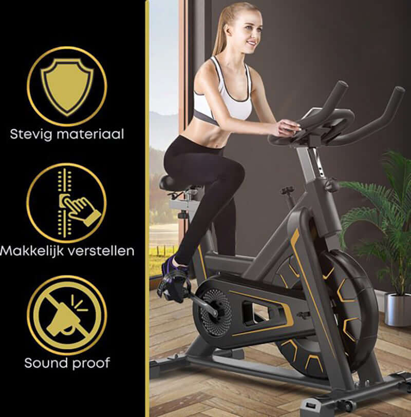 Exercise Bike Indoor Exercise Spinning Cycling Black - The Shopsite