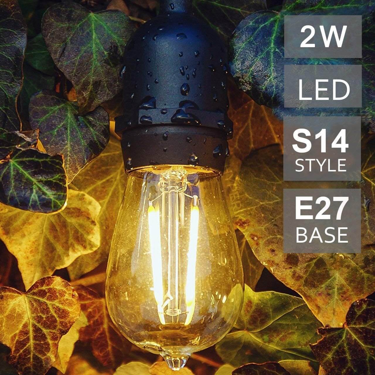 Festoon Light String Lights 20m 24 Bulbs - The Shopsite