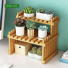 Flower Rack Bamboo Plant Stand
