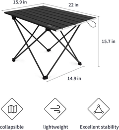 Portable Aluminum Outdoor Camping Folding Dining Table Ultralight Picnic Desk