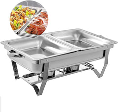Chafing Dish Food Warmer Double 11L Stainless Steel - The Shopsite