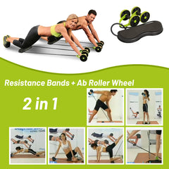 Home Exercise Equipment Rollers Four Wheels Exercise Equipment Core Pull Rope Ab - The Shopsite