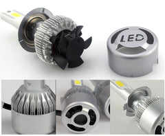 H3 Led Headlight Bulbs Fog Lights Daytime Running Lights 6000K White - The Shopsite