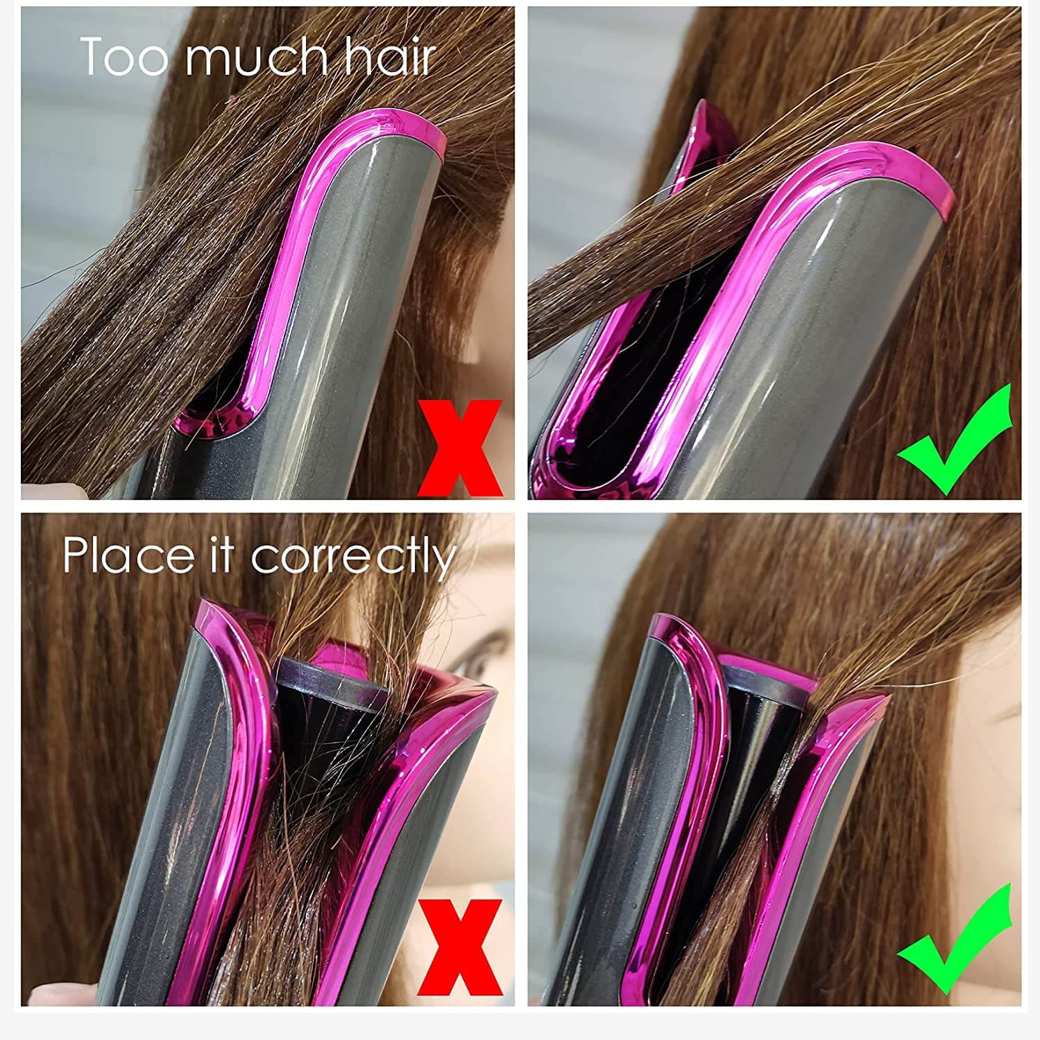 Cordless Auto Hair Curler USB Rechargeable - The Shopsite