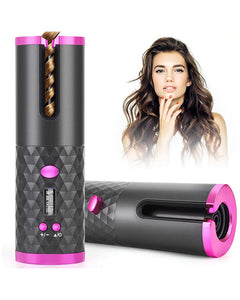 USB Rechargeable Cordless Auto-Rotating Ceramic Portable Hair Curler