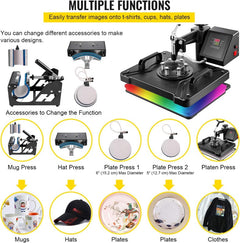Digital Heat Press Machine Transfer T-Shirt Printer