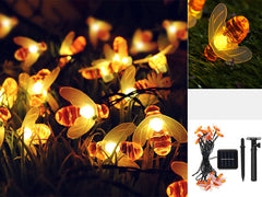 Honeybee Solar Fairy String Lights 30 Led Waterproof Outdoor - The Shopsite