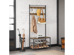 Wooden Coat Rack with Shelves & Hooks by VASAGLE