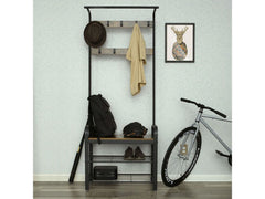 VASAGLE Entryway Organizer with Bench and Coat Rack