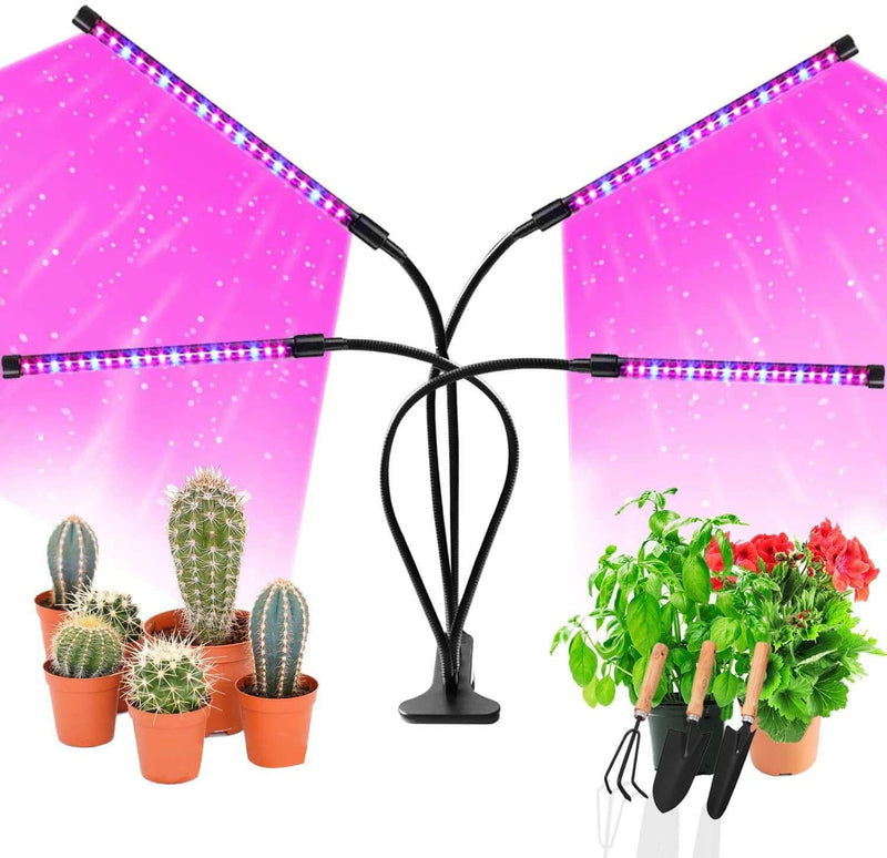 Four Head LED Plant Grow Light Indoor Lamp For Fruit Veg Flowers - The Shopsite