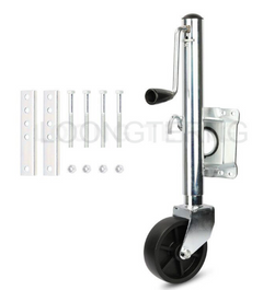 Heavy Duty Jockey Wheel 1200 Lbs 6" Swing With Mounting Brackets - The Shopsite