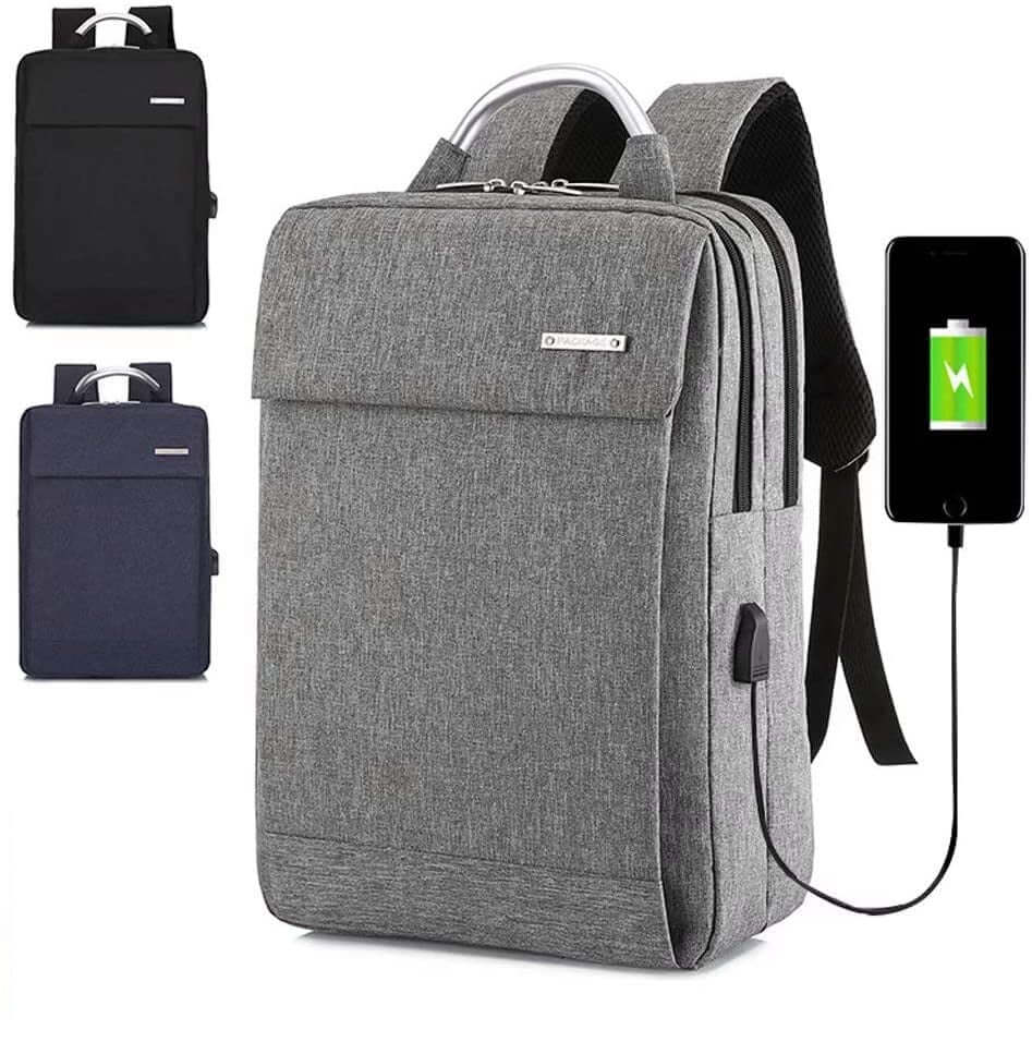 Anti - theft Laptop Backpack Grey 41cm - The Shopsite